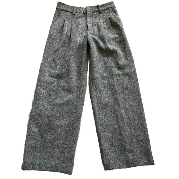 LIBERTINE NWT Greyscale Embellished Pleated Pants Size Large Wool Artsy - Picture 3 of 11